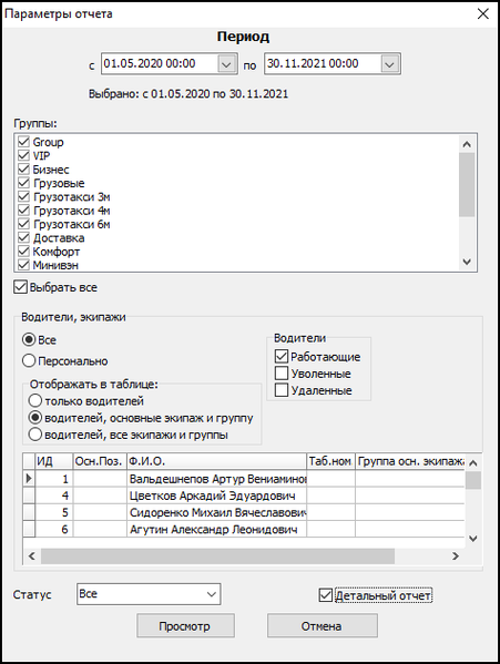 Файл:Водители, завершенные заказы с группировкой по группам экипажей (параметры).png